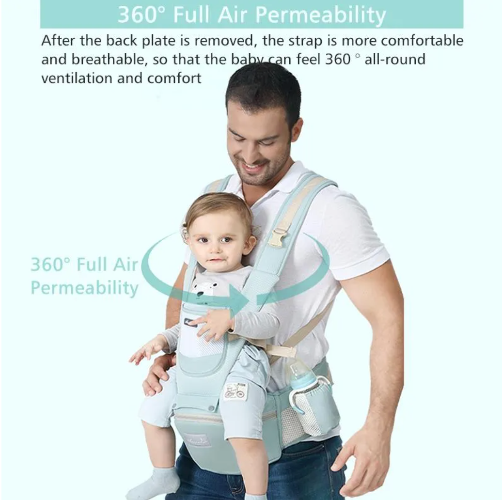 The KiddyGoods™ All-Season Baby Carrier & Waist Stool