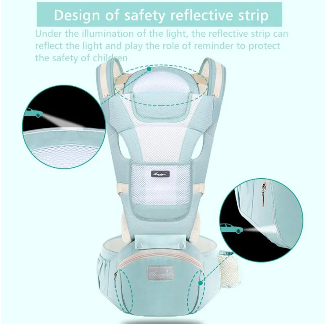 The KiddyGoods™ All-Season Baby Carrier & Waist Stool