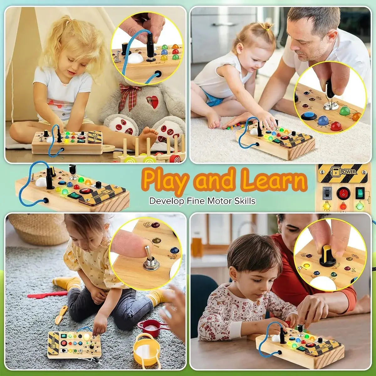 The KiddyGoods™ Busy Board Sensory Toy