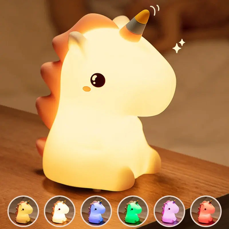 The KiddyGoods™ Silicone Cute Unicorn LED Night Light