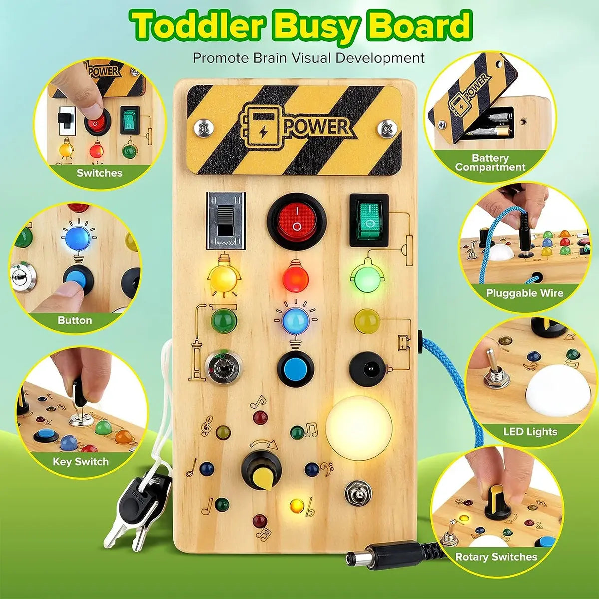 The KiddyGoods™ Busy Board Sensory Toy