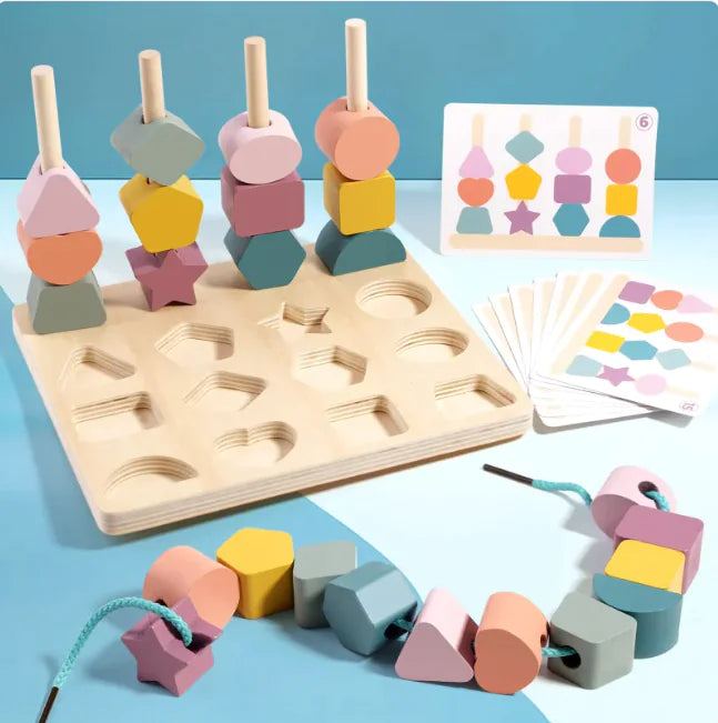 The KiddyGoods™ Shape Stacking Matching Board