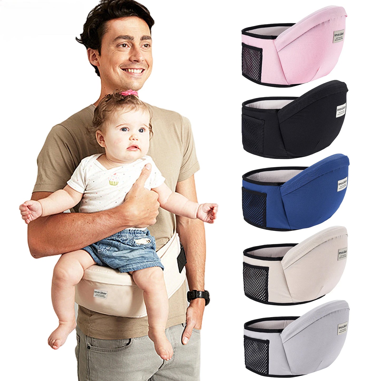 The KiddyGoods™ Baby Carrier Waist Stool Walker