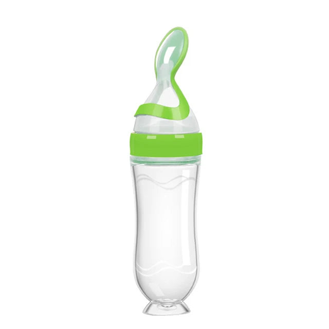 The KiddyGoods™ Squeezing Feeding Silicone Bottle