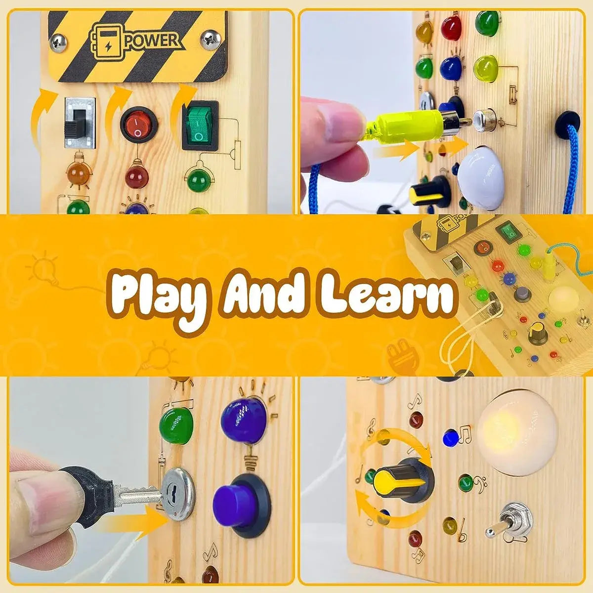 The KiddyGoods™ Busy Board Sensory Toy