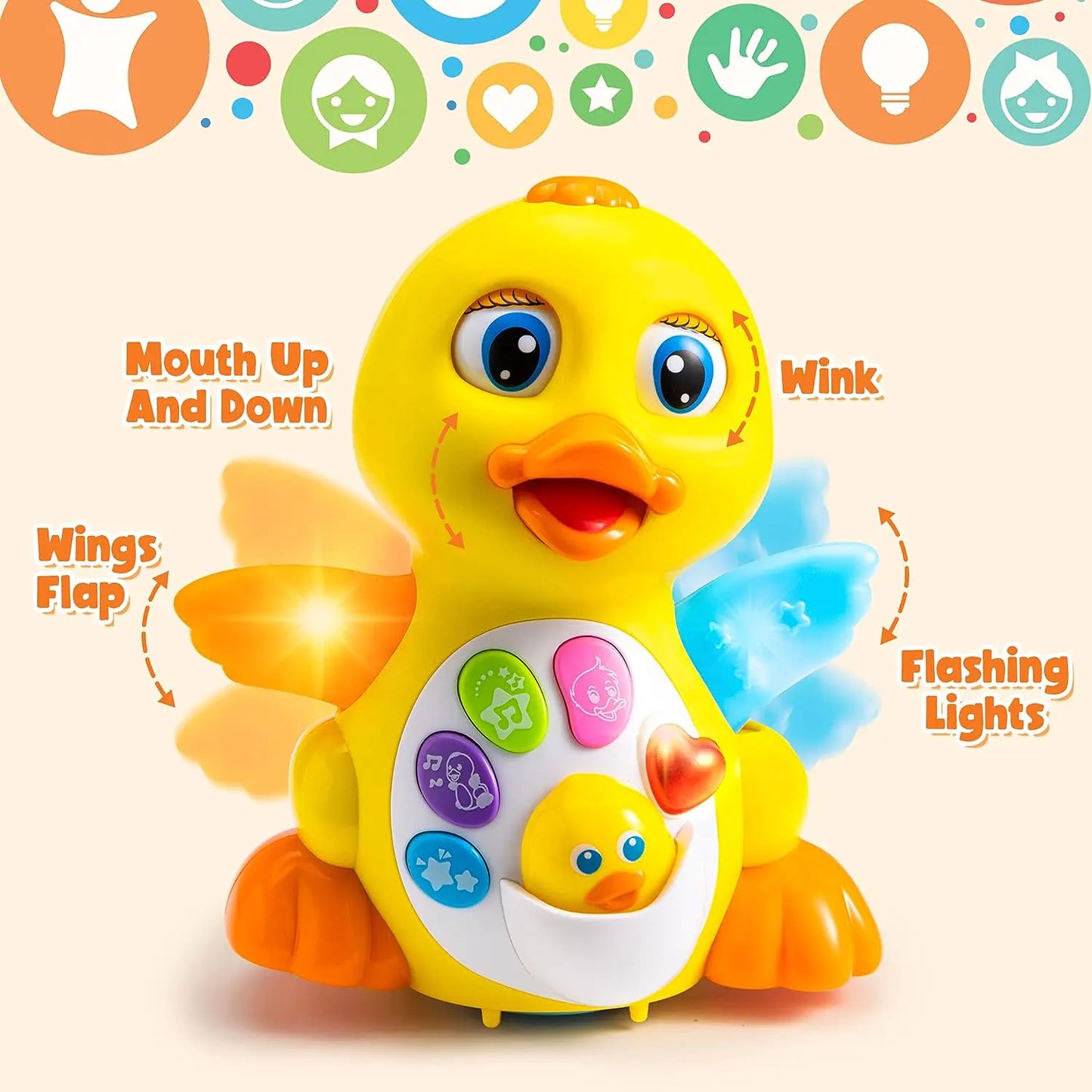 The KiddyGoods™ Baby Musical Duck Toy