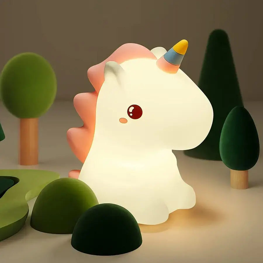 The KiddyGoods™ Silicone Cute Unicorn LED Night Light