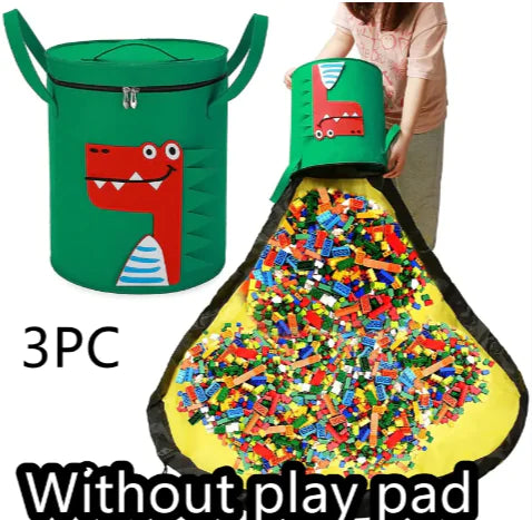 The KiddyGoods™ 2-in-1 Felt Toy Storage Bag & Play Mat