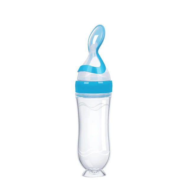 The KiddyGoods™ Squeezing Feeding Silicone Bottle