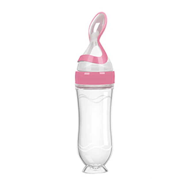 The KiddyGoods™ Squeezing Feeding Silicone Bottle