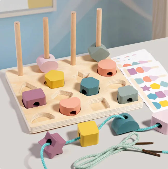 The KiddyGoods™ Shape Stacking Matching Board