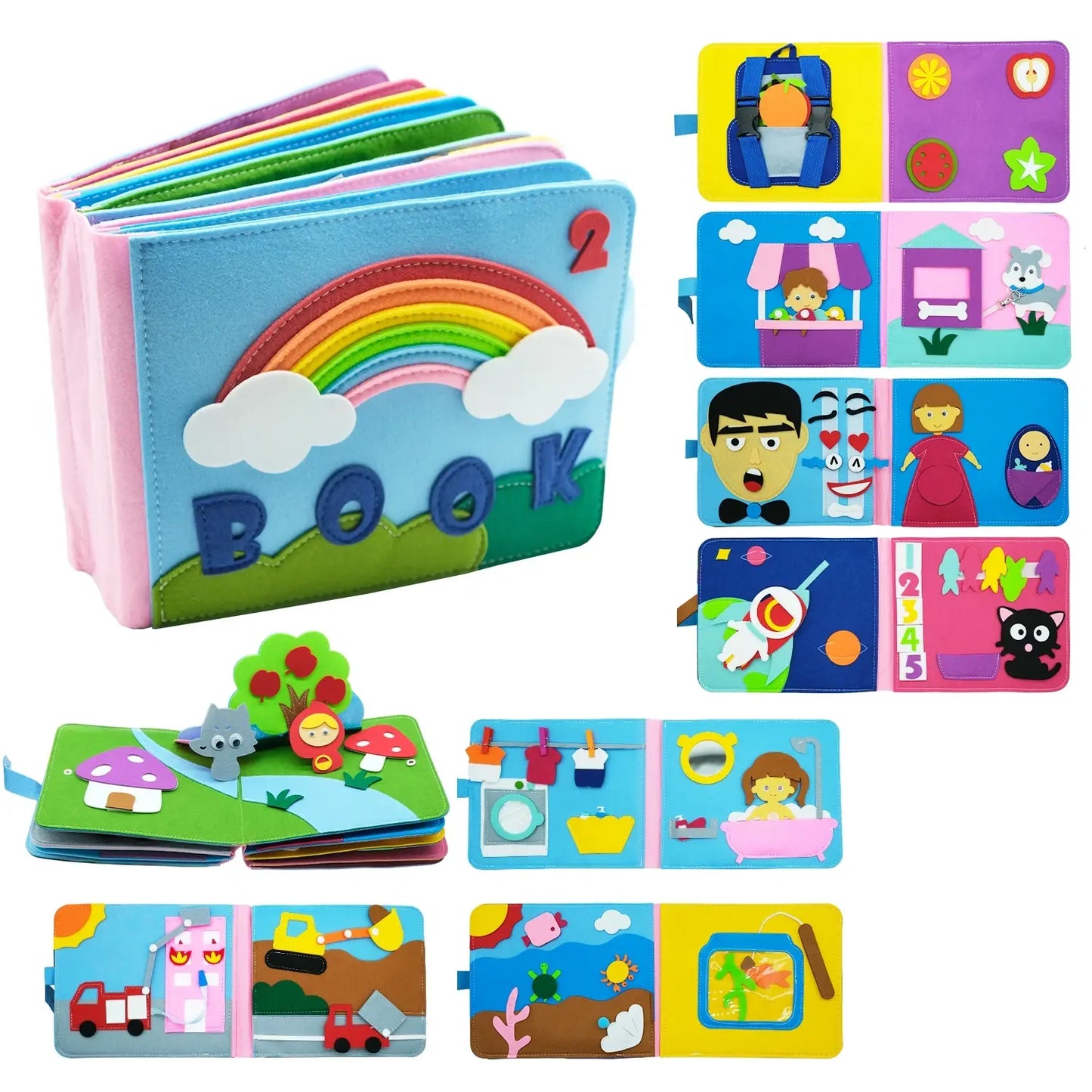 The KiddyGoods™ 3D Baby Story Cloth Book